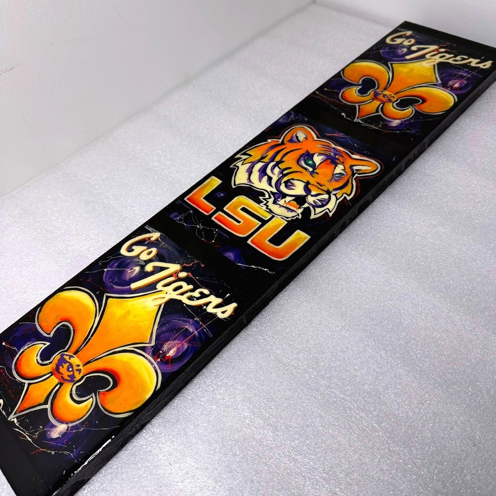 Reggie Ford LSU Tigers Wood Wall Art Sign Mike the Tiger Fleur De Lis Go Tigers